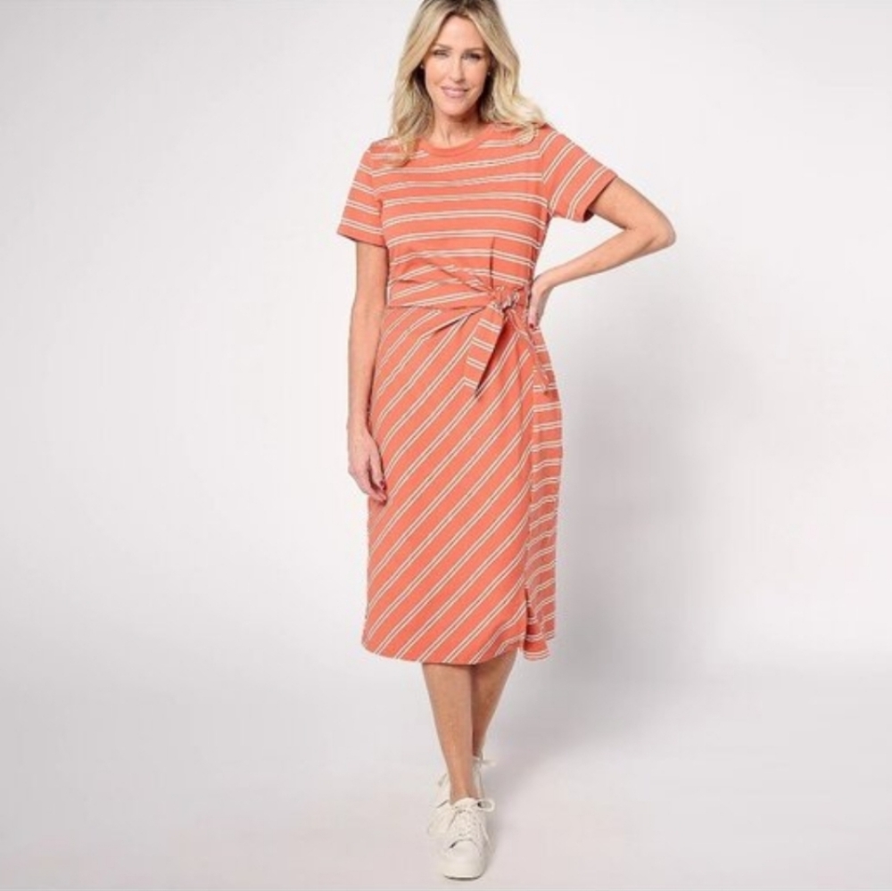AnyBody Women's Orange Midi Dress Size Medium